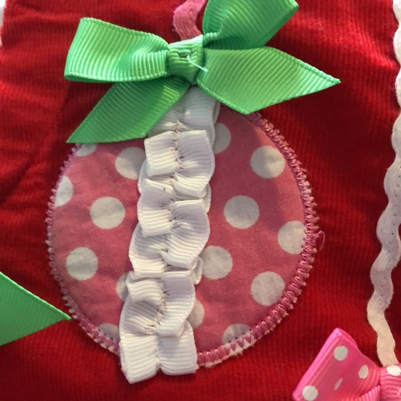 Mud pie baby ornament Christmas jumper/dress. 0-6 months - Picture 3 of 5